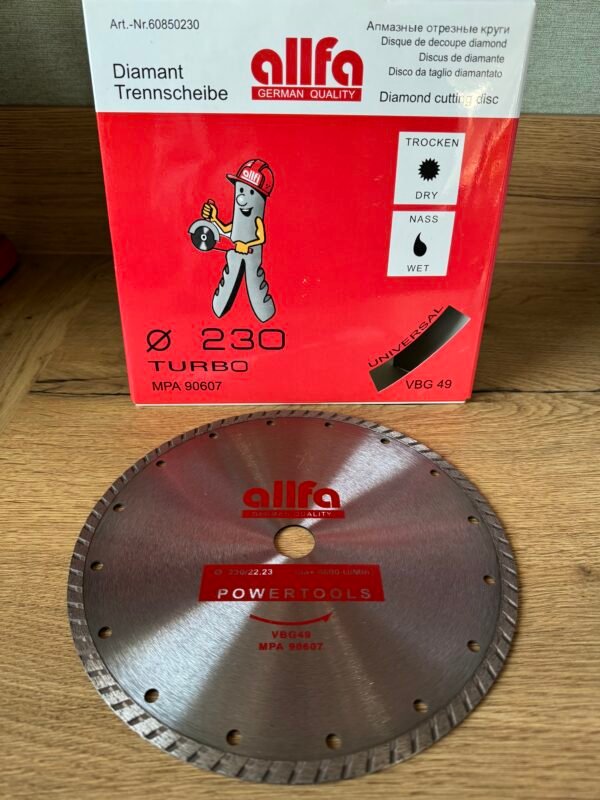 allfa Diamant-Trennscheibe Universal | 230 mm | für Beton & Stein